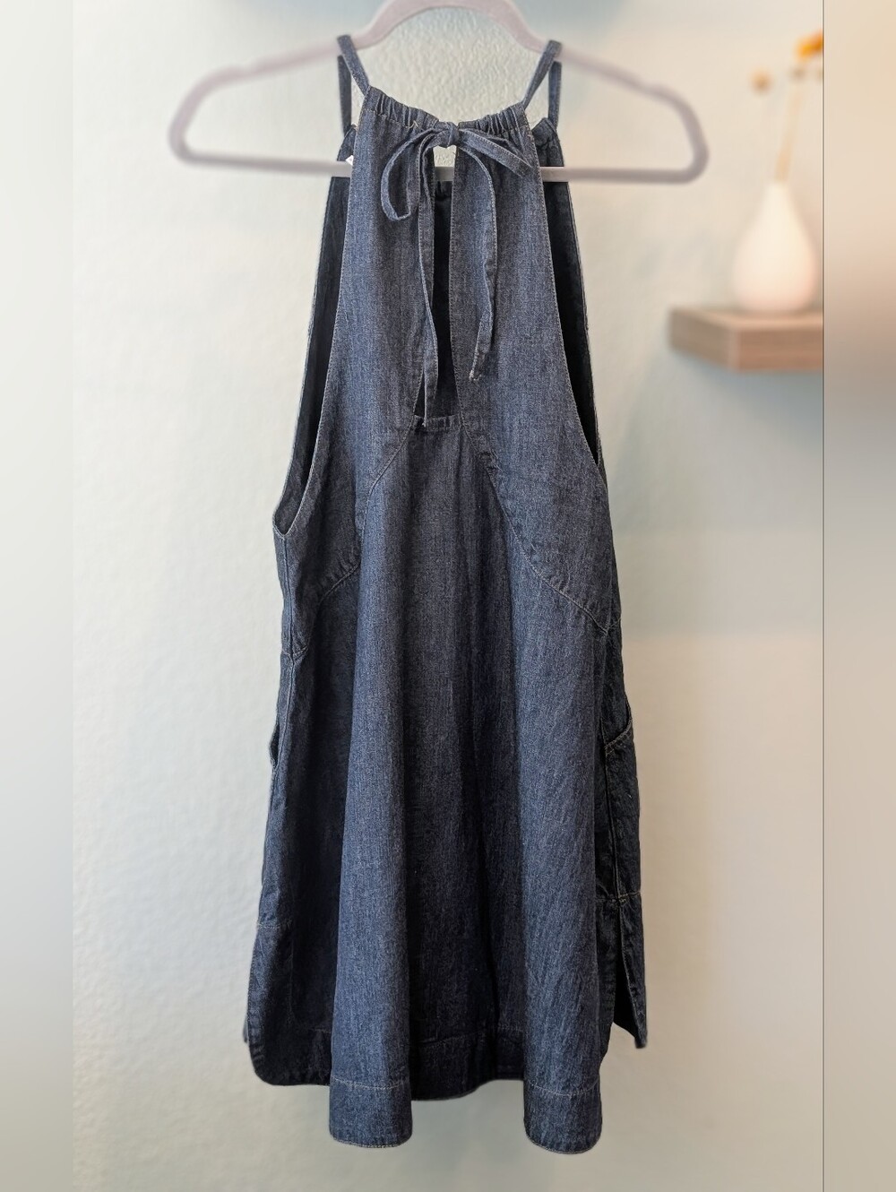 Free People Dark Washed Denim Dress - Picture 3 of 6